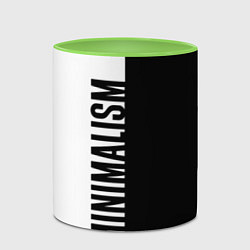 Кружка 3D MINIMALISM - BLACK AND WHITE, цвет: 3D-белый + светло-зеленый — фото 2
