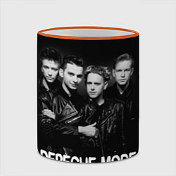 Кружка 3D Depeche Mode - black & white portrait, цвет: 3D-оранжевый кант — фото 2