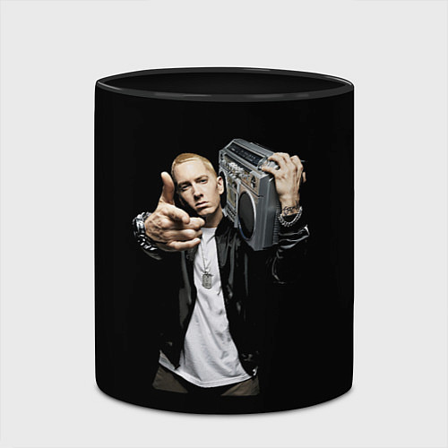 Кружка цветная Eminem rap hip hop / 3D-Белый + черный – фото 2