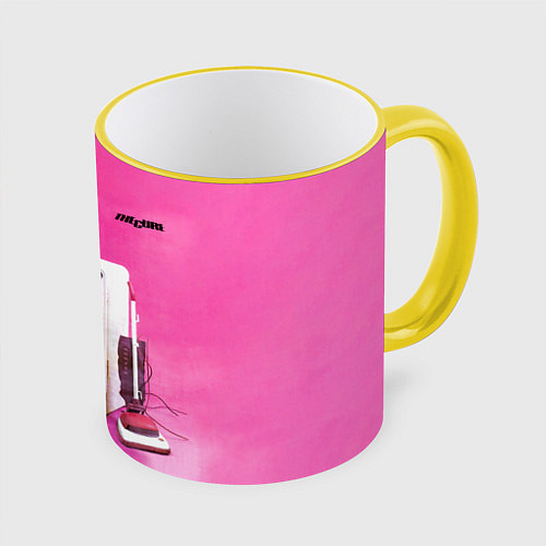 Кружка цветная Three Imaginary Boys - The Cure / 3D-Желтый кант – фото 1