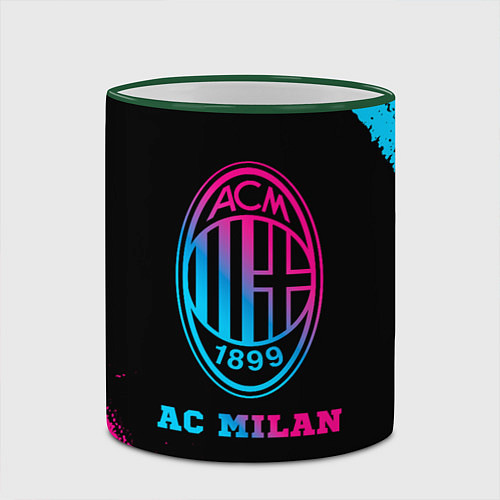 Кружка цветная AC Milan - neon gradient / 3D-Зеленый кант – фото 2