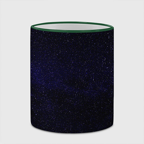 Кружка цветная Молчаливые космические дали / 3D-Зеленый кант – фото 2