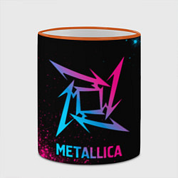 Кружка 3D Metallica - neon gradient, цвет: 3D-оранжевый кант — фото 2