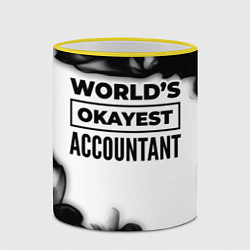 Кружка 3D Worlds okayest accountant - white, цвет: 3D-желтый кант — фото 2