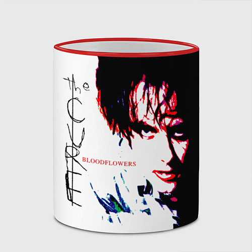 Кружка цветная Bloodflowers - The Cure / 3D-Красный кант – фото 2