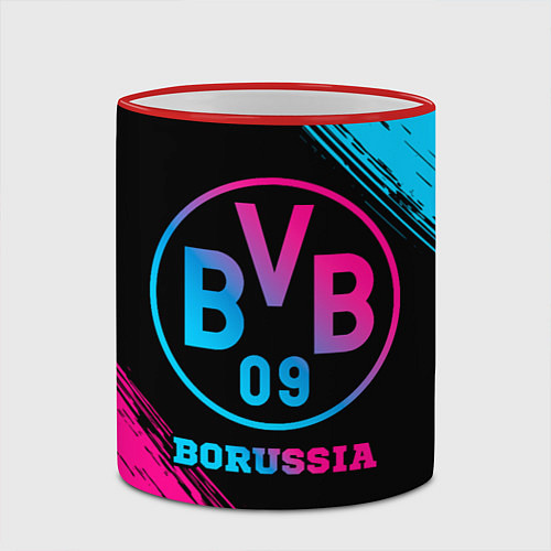 Кружка цветная Borussia - neon gradient / 3D-Красный кант – фото 2