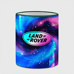 Кружка 3D Land Rover неоновый космос, цвет: 3D-зеленый кант — фото 2
