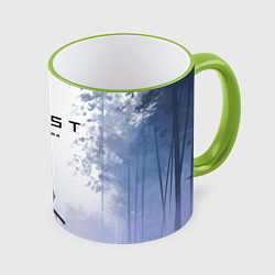 Кружка 3D Дзин в лесу, цвет: 3D-светло-зеленый кант