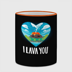 Кружка 3D I lava you я лава ю, цвет: 3D-оранжевый кант — фото 2