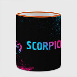 Кружка 3D Scorpions - neon gradient: надпись и символ, цвет: 3D-оранжевый кант — фото 2