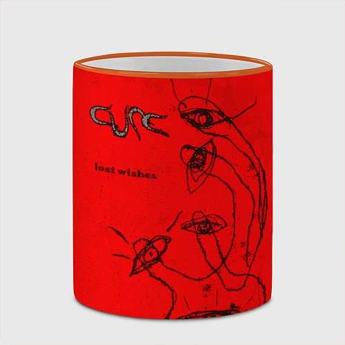 Кружка цветная The Cure - Lost Wishes / 3D-Оранжевый кант – фото 2