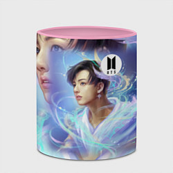 Кружка 3D BTS JK, цвет: 3D-белый + розовый — фото 2