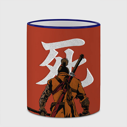 Кружка цветная Спина Секиро / 3D-Синий кант – фото 2