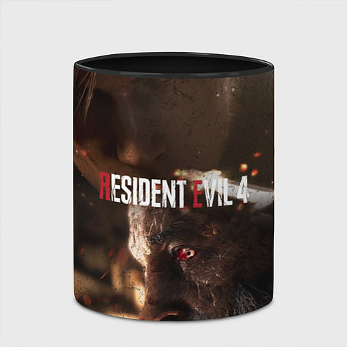 Кружка цветная Biohazard RE:4 / 3D-Белый + черный – фото 2