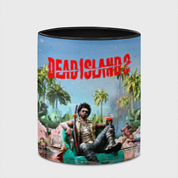 Кружка 3D Dead island 2 главный герой, цвет: 3D-белый + черный — фото 2