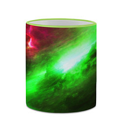 Кружка 3D Зеленый космос бесконечность, цвет: 3D-светло-зеленый кант — фото 2
