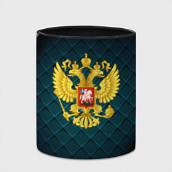 Кружка 3D Герб России из золота, цвет: 3D-белый + черный — фото 2