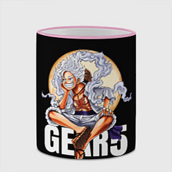 Кружка 3D Монки Д Луффи 5 гир - One Piece, цвет: 3D-розовый кант — фото 2