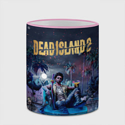 Кружка 3D Dead island 2 герой в ночи, цвет: 3D-розовый кант — фото 2