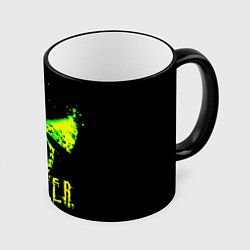 Кружка 3D Stalker neon flower, цвет: 3D-черный кант