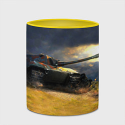 Кружка 3D Танк Е100, цвет: 3D-белый + желтый — фото 2
