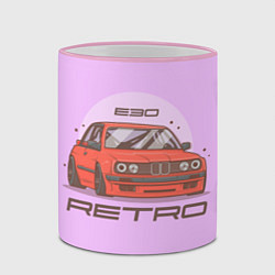 Кружка 3D BMW e30 - retro, цвет: 3D-розовый кант — фото 2
