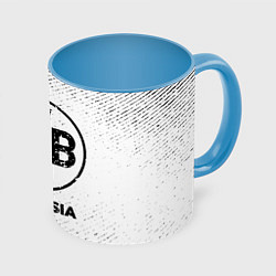 Кружка 3D Borussia с потертостями на светлом фоне, цвет: 3D-белый + небесно-голубой