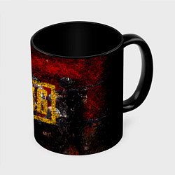 Кружка 3D PUBG red theme, цвет: 3D-белый + черный