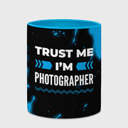 Кружка 3D Trust me Im photographer dark, цвет: 3D-белый + небесно-голубой — фото 2