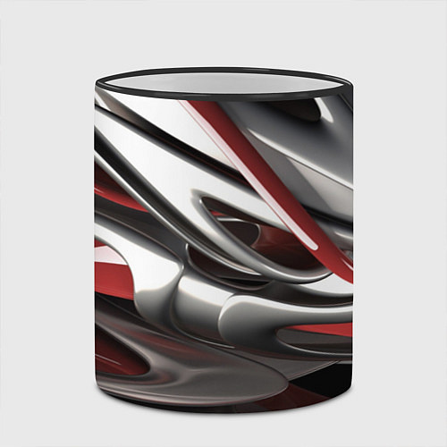 Кружка цветная Блестящие фигуры / 3D-Черный кант – фото 2