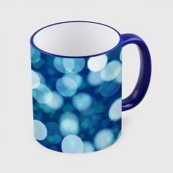 Кружка 3D Световые блики, цвет: 3D-синий кант