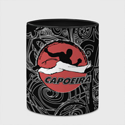 Кружка 3D Capoeira fighter jump, цвет: 3D-белый + черный — фото 2