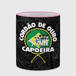 Кружка 3D Capoeira Cordao de ouro flag of Brazil, цвет: 3D-розовый кант — фото 2