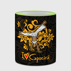 Кружка 3D I love Capoeira fighter, цвет: 3D-светло-зеленый кант — фото 2