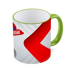 Кружка 3D Welcome to Russia red & white, цвет: 3D-светло-зеленый кант