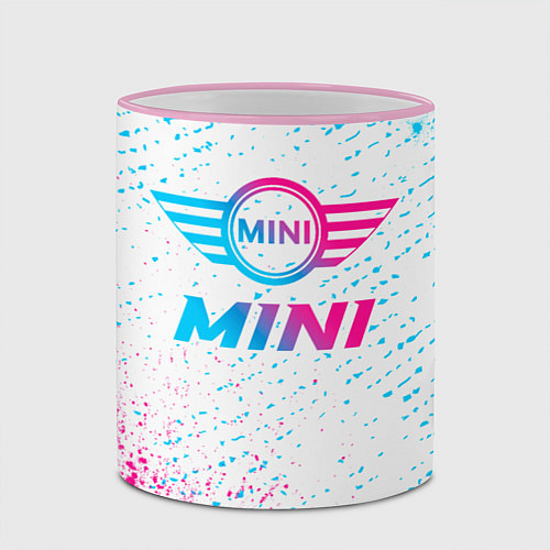 Кружка цветная Mini neon gradient style / 3D-Розовый кант – фото 2