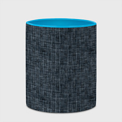 Кружка 3D Черно-синий текстурированный в елочку, под джинсу, цвет: 3D-белый + небесно-голубой — фото 2