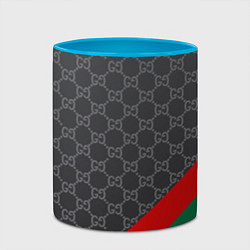 Кружка 3D В стиле gucci, цвет: 3D-белый + небесно-голубой — фото 2