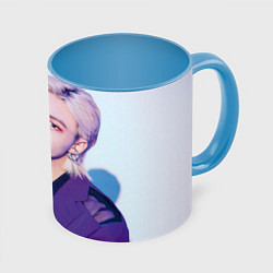 Кружка 3D Stray Kids 2nd World Tour Maniac Hyunjin, цвет: 3D-белый + небесно-голубой