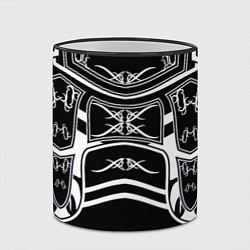 Кружка 3D ЧБ рыцарь, цвет: 3D-черный кант — фото 2