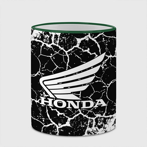 Кружка цветная Honda logo арт / 3D-Зеленый кант – фото 2