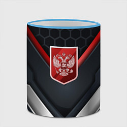 Кружка 3D Красный герб России, цвет: 3D-небесно-голубой кант — фото 2
