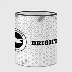 Кружка 3D Brighton sport на светлом фоне: надпись и символ, цвет: 3D-черный кант — фото 2