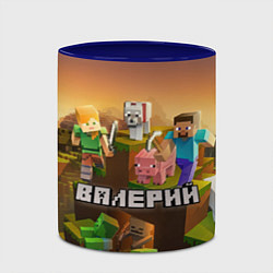 Кружка 3D Валерий Minecraft, цвет: 3D-белый + синий — фото 2