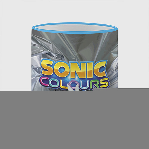 Кружка цветная Silver Hedgehog - Sonic - Video Game / 3D-Небесно-голубой кант – фото 2