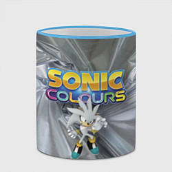 Кружка 3D Silver Hedgehog - Sonic - Video Game, цвет: 3D-небесно-голубой кант — фото 2