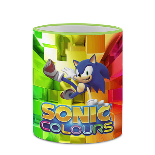 Кружка цветная Sonic Colours - Hedgehog - Video game / 3D-Светло-зеленый кант – фото 2