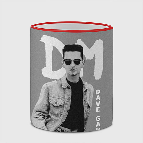 Кружка цветная Dave Gahan - Depeche Mode / 3D-Красный кант – фото 2