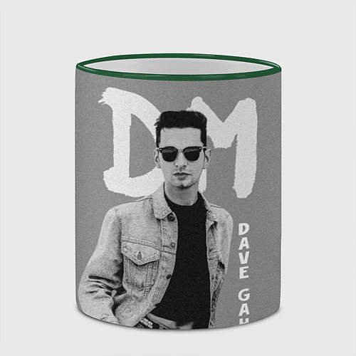 Кружка цветная Dave Gahan - Depeche Mode / 3D-Зеленый кант – фото 2