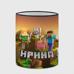 Кружка 3D Ирина Minecraft, цвет: 3D-черный кант — фото 2